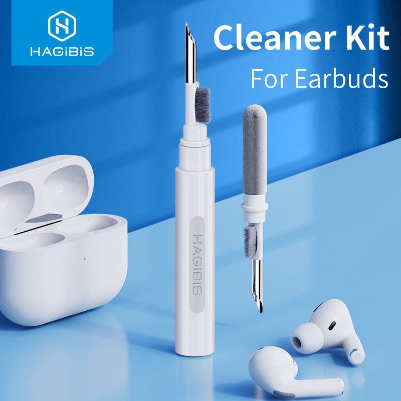 Cleaner Kit for Airpods Pro 1 2 3 Multi-Function Cleaning Pen with Soft  Brush Flocking Sponge for Bluetooth Earphones Case Cleaning Tools White
