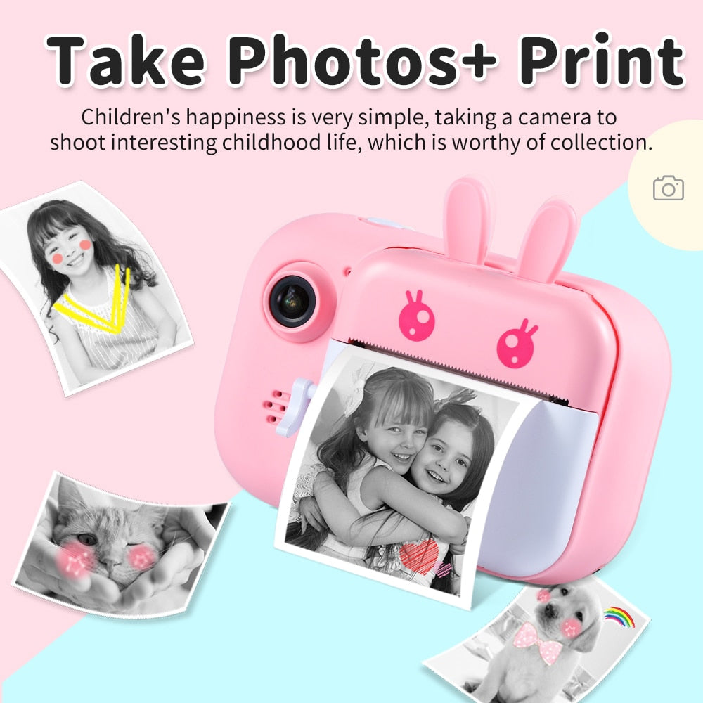 Minibear Children Camera For Kids Instant Camera Digital Video Camera For Children Photo Camera Toys For Girl Boy Birthday Gifts