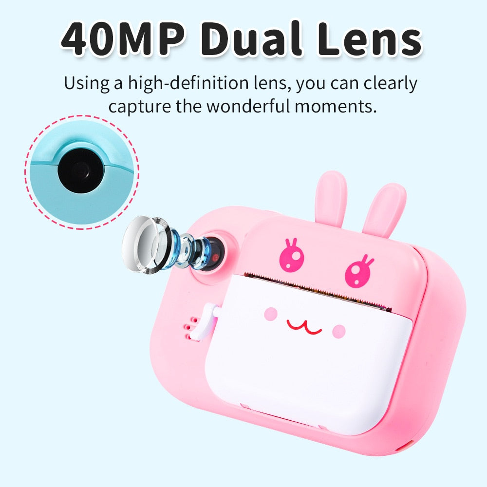 Minibear Children Camera For Kids Instant Camera Digital Video Camera For Children Photo Camera Toys For Girl Boy Birthday Gifts