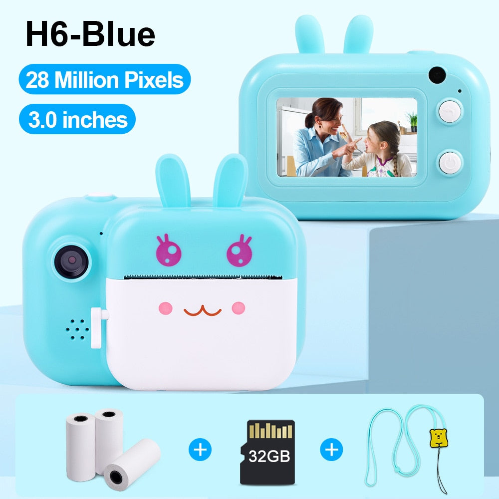 Minibear Children Camera For Kids Instant Camera Digital Video Camera For Children Photo Camera Toys For Girl Boy Birthday Gifts